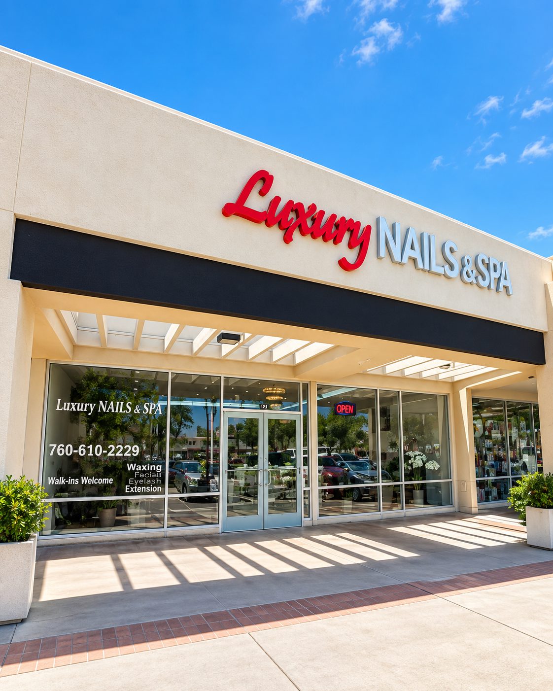 Luxury Nails & Spa storefront, Palm Desert